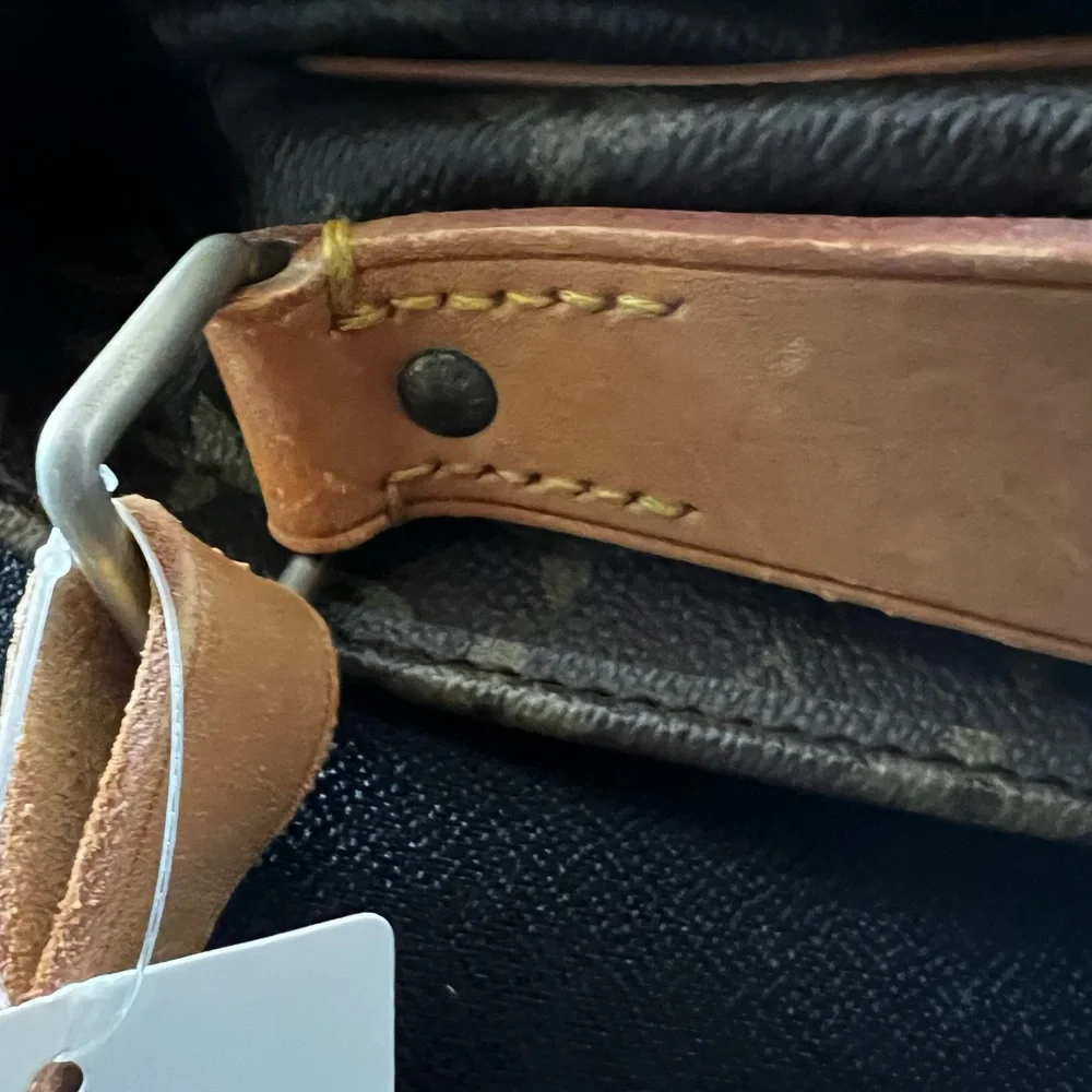 Vintage Louis Vuitton LV Monogram Cartouchière GM Tan and Brown Messenger Bag